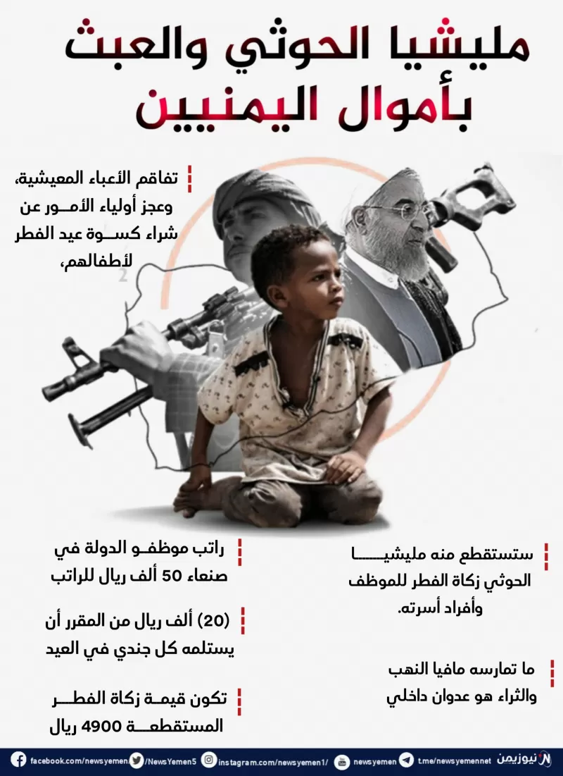 مليشيا الحوثي والعبث بأموال اليمنيين- انفوجرافيك